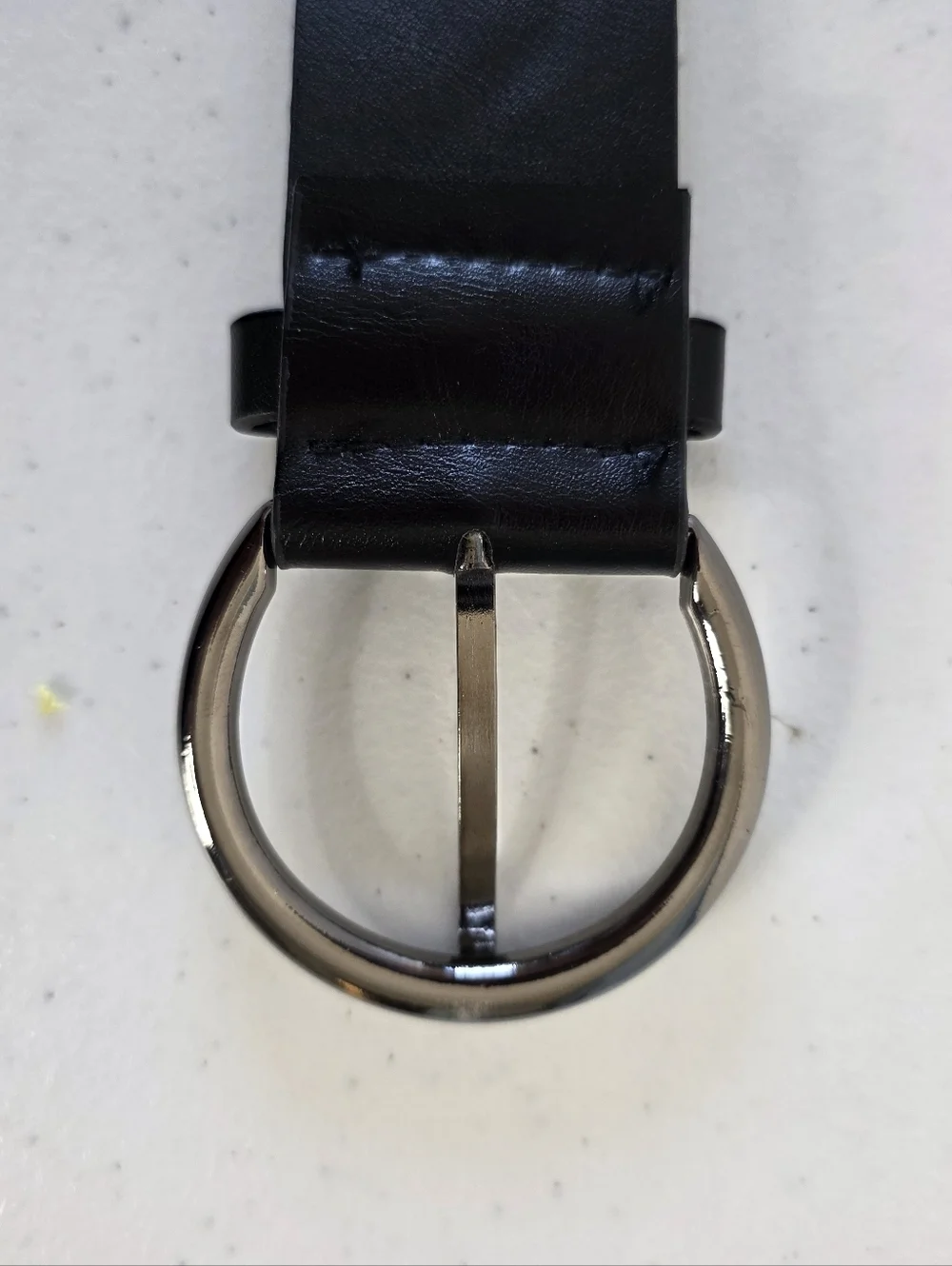 Double Buckle Black Belt Women's Size S Black Vegan Leather Punk Edgy